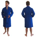 Chalatas vyriškas CLASSIC su apykakle trikotažinis (KURIMA.LT)