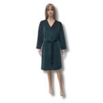 Veliūrinis moteriškas chalatas "Mėta" (kurima.lt)