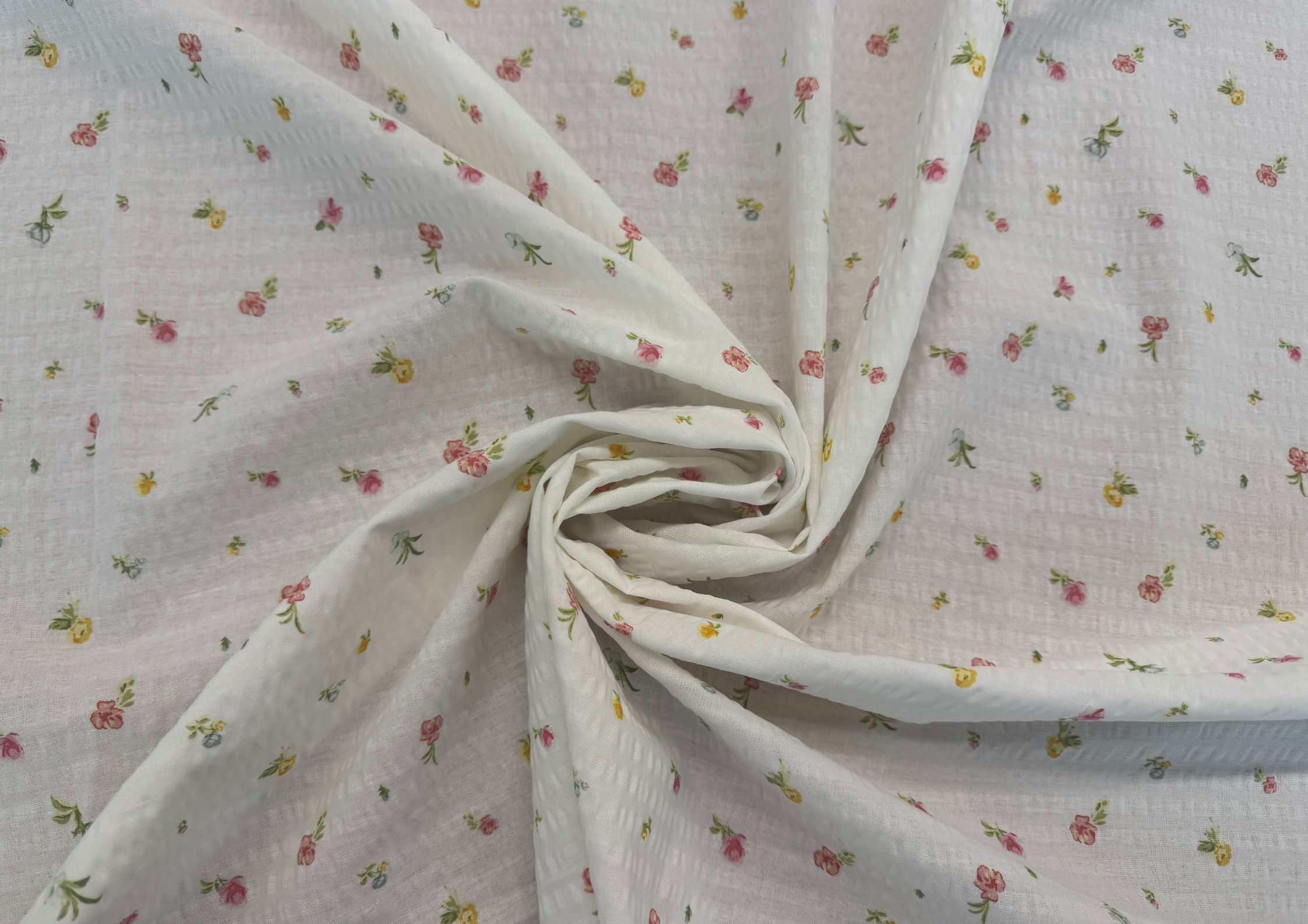 34R1 baltas rožytės KORA patalyne nereikia lyginti medvilnė kurimaCT25 Gofruoto audinio patalynė (kurima.lt)