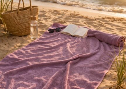 Kilpinis medvilninis pliažo rankšluostis (Kurima.lt)